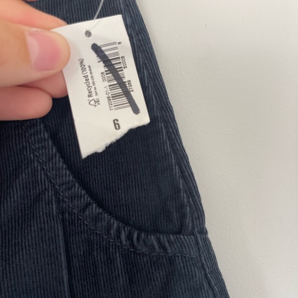 Y2K Navy Blue Corduroy Mini Skirt with zipper - Picture 4 of 5